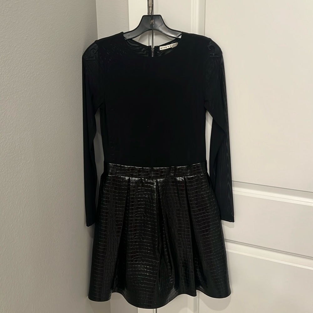 Black long sleeve Alice and Olivia dress